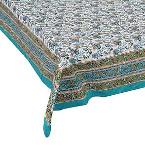 ¡2024 nuevo mantel de algodón rectangular y redondo con estampado de bloques a mano para bodas y fiestas en casa adecuado a la venta! - Product Image 1