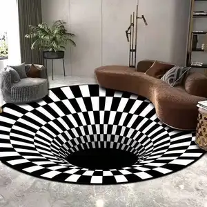 Vortex Illusion tappeto 3D effetto trappola stampa tappeto griglia tappeti tappeti effetto 3D tappetino camera da letto soggiorno sala studio tappetino