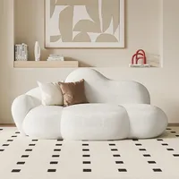 Ensemble sectionnel Chesterfield capitonné moins cher, canapé-lit nuage et mobilier de salon rembourré pour usage intérieur
