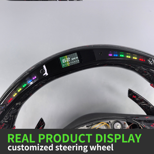 Per Chevrolet Camaro ZL1 SS 2SS Coupé 2016-2023 <span class=keywords><strong>Corvette</strong></span> C7 ZR1 Z51 Z06, Fibra di Carbonio Forgiata Personalizzata Viola con Display LED - Product Image 3