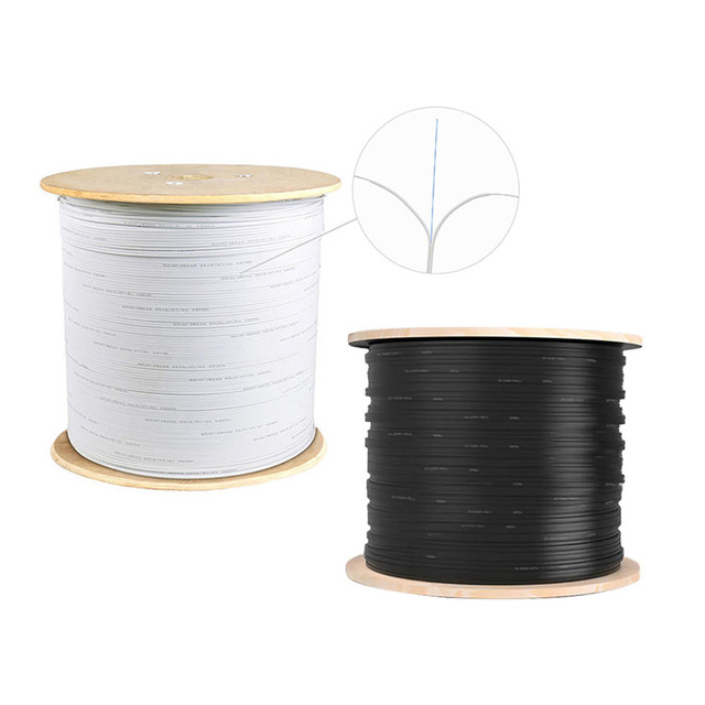 Outdoor 1 2 4 Core Leather Cord GJYXCH FRP Strength Self-supporting Butterfly Single Mode FTTH Fiber Optic Drop Cable