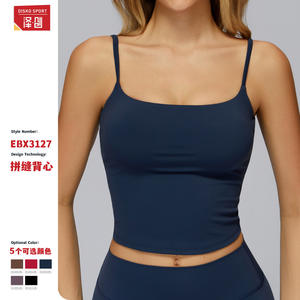 Zechuang Soutien-gorge de sport pour femme, col carré, dos nu, avec coussinets, coupe ajustée, pour le yoga, la course et le fitness, Collection Automne 2025 - Product Image 3