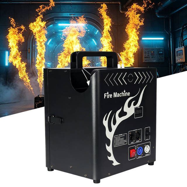 Igreslite 3 Heads DMX Fire Flame Thrower Outdoor Dmx Stage Special Machine for Dj Circus Concert Events Flame Machine