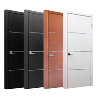 Porte Intérieure Imperméable Design Moderne Maison Hôtel Porte en Bois Massif Imperméable Wpc avec Accessoires