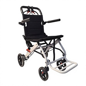Vente flash - Fauteuil roulant manuel en aluminium ultra-léger pliable, fauteuil roulant de transfert de patient, silla de ruedas, fauteuil roulant de voyage, transport en avion - Product Image 3