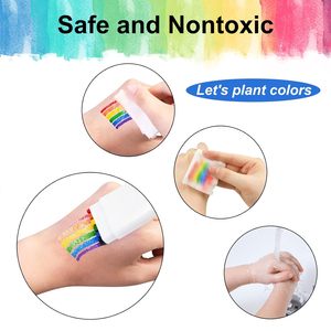 Promocional impermeable LGBT Orgullo <span class=keywords><strong>Gay</strong></span> Arco Iris Bandera Nacional Color cara cuerpo pintura maquillaje Stick - Product Image 3
