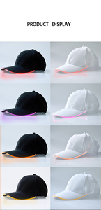 Nicro Neon Đảng mới lạ Nguồn cung cấp tùy chỉnh LED Luminous <span class=keywords><strong>cap</strong></span> ngoài trời Visor <span class=keywords><strong>cap</strong></span> phát sáng trong bóng tối Mũ bóng chày đầy màu sắc LED ánh sáng hat - Product Image 4