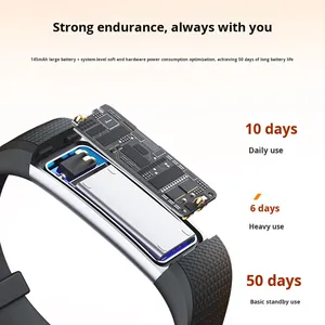 Giá sỉ Đồng hồ thông minh theo dõi sức khỏe IP68 tích hợp sạc USB, đo nhiệt độ cơ thể, nhịp tim, có 9 màu sắc - Product Image 5