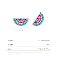 2026 Zomer Nieuwe 925 Sterling Zilver Leuke Fruit Watermeloen Mode Vrouwelijke Stud Oorbellen voor Vrouwen Meisjes Prachtige Sieraden