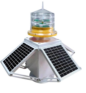 Luces de Advertencia Solares para Aviación, Baliza de Obstrucción con Luz Intermitente LED, Linterna Marina - Product Image 1