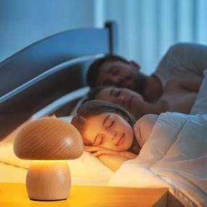 Lámpara de Mesa con Forma de Hongo, LED Creativa, de Madera, para Escritorio, Dormitorio, Mesita de Noche, Decoración del Hogar, Regalo Único y Cálido, Dropshipping - Product Image 3