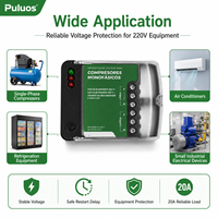 Protecteur de tension de type câblé Puluos KE-V18, 220V monophasé, dispositif de protection de puissance pour compresseurs AC