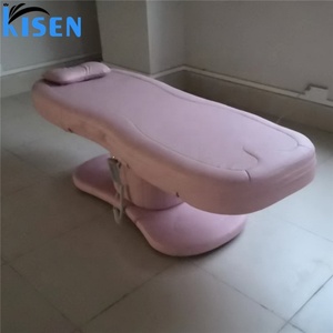 Table de massage électrique de luxe KISEN, de haute qualité, durable, avec base blanche et dorée, pour les soins de beauté, les traitements et les soins du visage, pour les spas et les salons. - Product Image 3