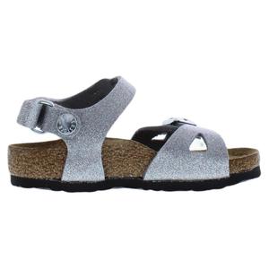 Sandalias Birkenstock Rio As Narrow Ps para Niña, Plateadas Brillantes, Planas - Product Image 2