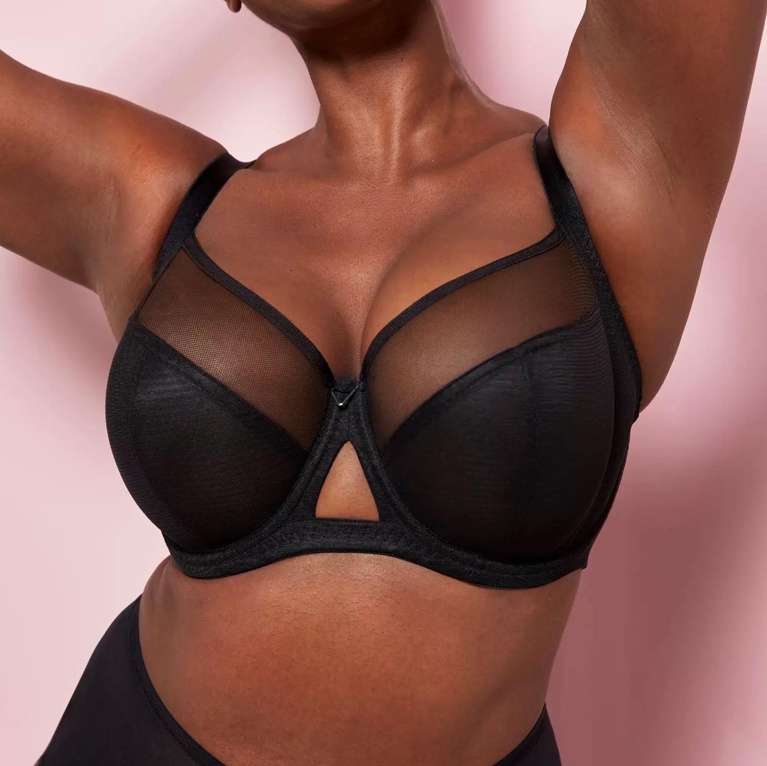 Plus Size Women's Full Cup Lingerie Bra 75-95 DEFGHIJ Polyester Thin Bra With Steel Ring And Lace Underwear