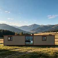 Casa Contenedor Expandible Prefabricada de Diseño Moderno de 20 pies/40 pies para Vivienda, Oficina Móvil Prefabricada Modular de 2 Dormitorios