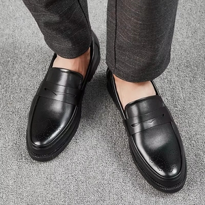 Chaussures de Chef Formelles 2025 pour Hommes – Mocassins Respirants à Enfiler, Confortables, Antidérapants en Cuir, Grandes Tailles, Idéales pour le Bureau, la Carrière et les Tenues Décontractées - Product Image 5