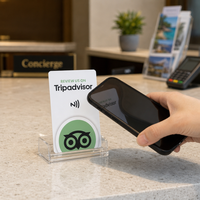 Carte de commentaires Google avec code QR programmable, NTAG213 NFC 13,56 MHz, étanche et résistante aux intempéries