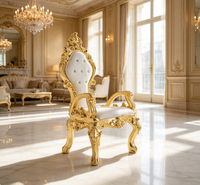 Fauteuil de banquet haut de gamme de style européen moderne avec cordon de traction, cadre en plastique doré, pour hôtels et clubs