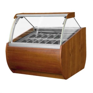 10 sartenes refrigeración por aire comercial usado Gelato Hard Ice Cream Display Freezer Case a la venta - Product Image 6