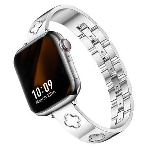 สายนาฬิกาโลหะ Upro Fashion Clover สำหรับ Apple Watch 10 9 Ultra 42 46 49 มม. สายรัดข้อมือโลหะแบบเรียบหรูสำหรับผู้หญิง - Product Image 1