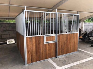 Grand <span class=keywords><strong>abri</strong></span> extérieur pour chevaux préfabriqué avec toit coulissant pour porte d'entrée, écurie économique pour chevaux - Product Image 4