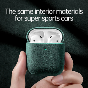 AirPods用ストラップ付きカスタムロゴAlcantara保護ケース1/2/3/4イヤホンアクセサリーAirPodsPro/2nd - Product Image 3