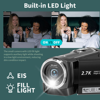Videocámara Digital Compacta Transparente Y2K Personalizable con Pantalla Giratoria Antivibración para Videógrafos
