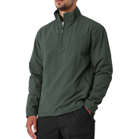 Quater Zip Pullover Personnalisé 100% Nylon Mock Neck Léger De Luxe Nylon Coupe-Vent De Golf Veste