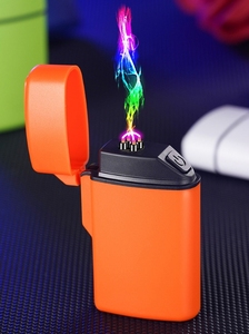 Biểu Tượng Tùy Chỉnh Cắm Trại Arc Windproof Refillable Ngọn Đuốc Đôi Máy Bay Phản Lực Ngọn Lửa Bật Lửa Điện Plasma Arc <span class=keywords><strong>USB</strong></span> Có Thể Sạc Lại Bật Lửa - Product Image 2