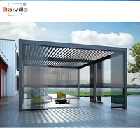 Diseño personalizado 3x3 3x4 3x5 3x6 3x7 4x3 4x4 4x5 4x6 4x7 4x8 5x4 5x5x5 6x3 6x4 6x5 6x6 7x7 Tamaño Gazebo de aluminio para exteriores Pérgola