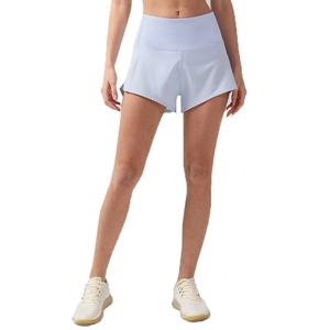 Customized Women's Seamless Sports <b>Leggings</b> Gym Fitness Clothing Solid Pattern Elastic Waist Closure Type Yoga <b>Shorts</b> - Product Image 1