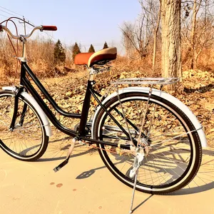 Bicicleta urbana feminina com cesta/ciclo de viagens/fahrrad barato 28 26 polegadas bicicleta vintage cidade para mulheres e homens
