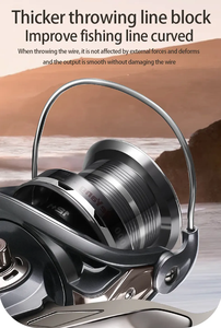 Reel Pancing Surfcasting Air Laut 8000 9000 Full Metal Spinning Badge Reel untuk Memancing Ikan Mas 4+1BB Feeder <span class=keywords><strong>Drag</strong></span> 25kg - Product Image 4