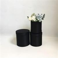 Boîtes à fleurs rondes de haute qualité pour bouquets de roses, emballages cylindriques simples pour fleuristes, coffrets cadeaux en carton pour fleurs