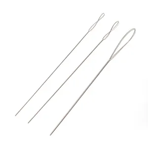 Large Big Eye Stainless Steel Needle Collapsible Embroidery Bead Needle Thread Sewing Beading Needles