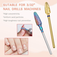 Foret à ongles en carbure de 3/32 po, moyen - M |   Tungstène, professionnel, fournitures pour ongles en acrylique, lime à cuticules, manucure pédicure
