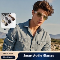 Lunettes de soleil polarisées UV400 pour hommes de haute qualité cadre noir avec Double faisceau pour conduire la pêche en cours d'exécution pour lunettes Bluetooth