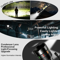Lampe torche LED laser blanche, Power Bank, Type-C, double éclairage latéral COB, zoom 1000M, écran LCD, torche tactique rechargeable