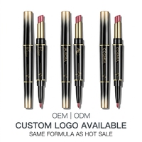 Crayon à lèvres mat longue tenue haute pigmentation, double embout, 16 couleurs, OEM/ODM, faible MOQ