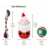 Ensemble de jouets à mâcher pour chien en corde, thème Noël (Père Noël, Renne, Bonhomme de neige), pour chiot, lot de 3, cadeau de fêtes