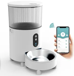 3l Wifi Tuya App Controle Slimme Huisdiervoeder Met Stem Record Hond Kattenvoer Dispenser Slimme Automatische Huisdiervoeder Met Camera