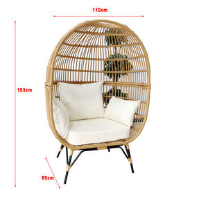 Hot Bán Ngoài Trời Chim Của Tổ Nằm Ghế Wicker Treo Giường Cho Khách Sạn Khách Sạn Sân Hiên Ngoài Trời Vòng Mây Ngả Giường - Product Image 4