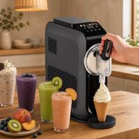 Machine à crème glacée molle 1,5 L 6-en-1, sans glace préalablement préparée, pour la maison, sorbetière, machine à boissons glacées, compacte, pour comptoir, OEM R290