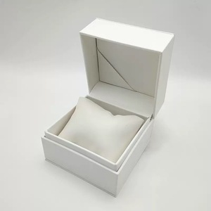 Caja Rectangular de Papel para Reloj con Almohadilla Interior de Algodón, Cierre a Presión, Estuche Protector para Reloj de Pulsera y Joyería - Product Image 3
