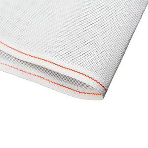 Tela de Lona Blanca de 18 Hilos con Diseño Floral Hecho a Mano de Alta Calidad |   150 cm de ancho |   Lienzo Monocromático 100% Algodón - Product Image 3