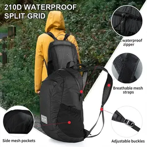 Du Lịch Ngoài Trời Thể Thao 15L Có Thể Gập Lại Daypack Chống Nước Ba Lô Túi Trọng Lượng Nhẹ Packable Đi Bộ Đường Dài Ba Lô