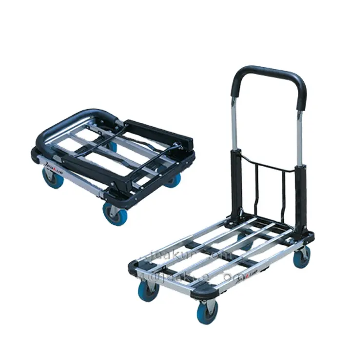 High Quality Hand Carts 150キロ軽量Aluminum Plain TrolleyとFour Wheels