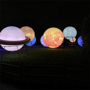 Parc décoratif grande lumière Led système solaire lune soleil terre <span class=keywords><strong>Jupiter</strong></span> Mars saturne neuf planète ballons planètes gonflables géantes - Product Image 5