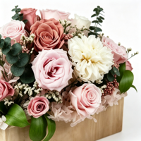 Décoration de Maison de Luxe, Centres de Table, Plantes Naturelles, Fleurs Éternelles Mixtes, Bouquet de Roses Conservées, Saint-Valentin, Fête des Mères